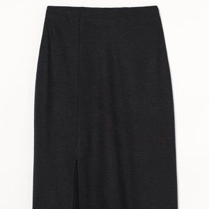 NWT H&M Black Linen-blend Skirt